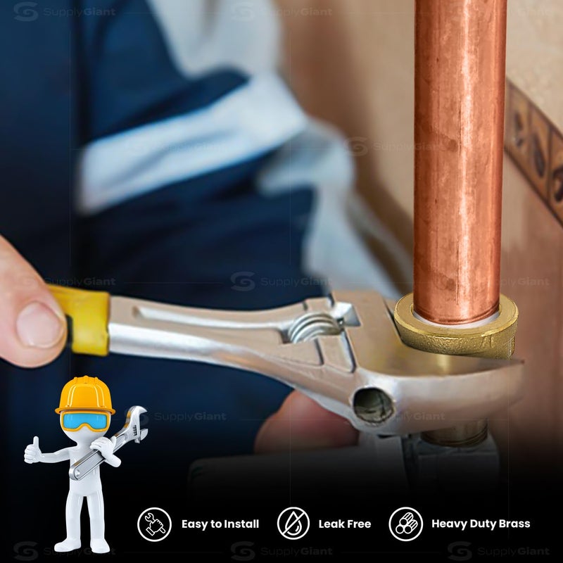 SUPPLYGIANT Supply Giant CSSD1002 1 x 3/4 Inch Lead-Free Brass Reducing Coupling with Female National Pipe Taper Threaded Ends, Brass Construction, Higher Corrosion Resistance, Economical & Easy to Install - Image 5